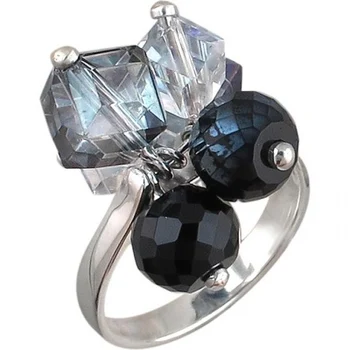 

Esthete ring with 6 Swarovski crystals in silver