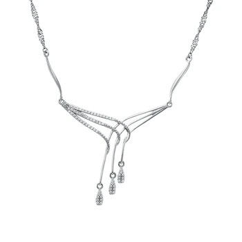 

Silver necklace with cubic zirconium sunlight sample 925