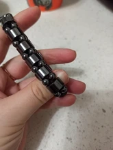 Pulsera magnética elástica de cuentas sencillas, brazalete de cuentas negras, joyería de salud