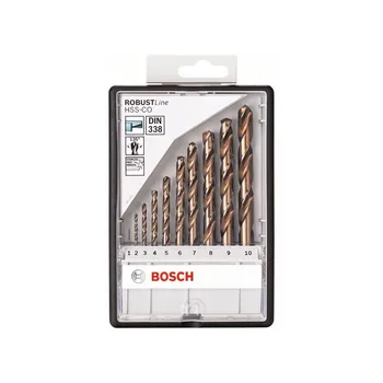 

BOSCH-Hss-Co DIN338: Robustline set 10 pcs/box: 1-10