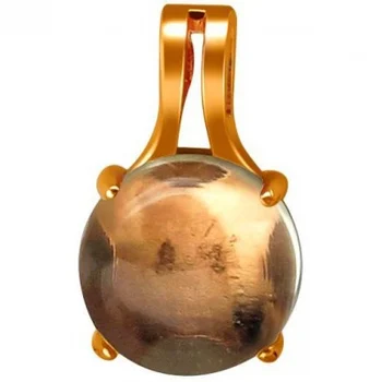 

Esthete pendant with 1 Quartz in red gold