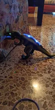 Dinosaurio de Control remoto LED para niños, juguete infantil con Control remoto, Tiranosaurio Rex, ojos brillantes, sonido para caminar