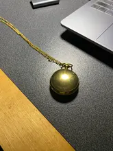 Reloj de bolsillo dorado para hombre y mujer, cadena colgante de regalo para el abuelo, regalo de cumpleaños