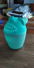 Taza de champú de dibujos animados para niños, cuchara para bebé, ducha, baño, agua, cabezal de natación, botella de riego, vaso de champú para el pelo, 1 ud.