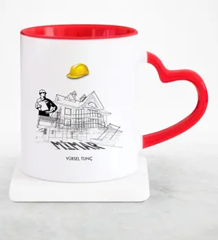 

Personalized Professional Architect Red Heart Mug Cup-2