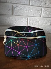 Waist-Bag Geometric-Belt-Bag Fanny-Pack Phone-Pouch Glitter Holographic Geestock Waterproof