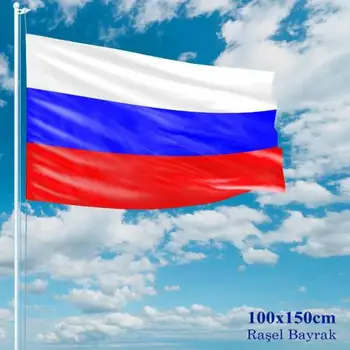 

Russian Flag 100x150 cm. MADE FROM RASHEL-MADE IN TURKEY