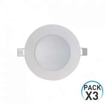 

Pack 3 Mini LED Downlight Ultraslim Recessed Round 4W 300lm Ø7cm