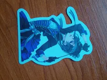 Paquete de calcomanías negras para niños, pegatinas de dibujos animados de Anime para papelería, maleta para portátil, guitarra, calcomanías de nevera, 10/50 Uds.