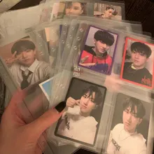 10 Uds PVC A5A6A7 de almacenamiento transparente tarjeta titular carpeta anillos Notebook 6 agujero bolsas documento postal Banco accesorios de planificador