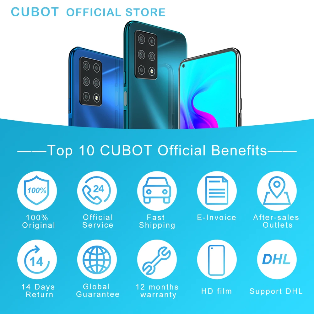 Cubot X30 8GB Smartphone 48MP Five Camera 32MP Selfie NFC 256GB 6.4