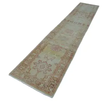 

71x415 Cm Beige Handmade Oushak Runner Rug-2x14 Ft