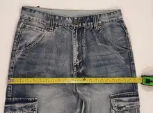 Pantalones vaqueros rectos de estilo japonés para hombre, Jeans holgados de motorista con bolsillos laterales, color azul holgado, nuevo, 2021