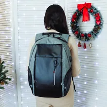 CEAVNI-Mochila impermeable con carga USB para hombre, bolsa de negocios informal Oxford para ordenador portátil de 15,6 pulgadas