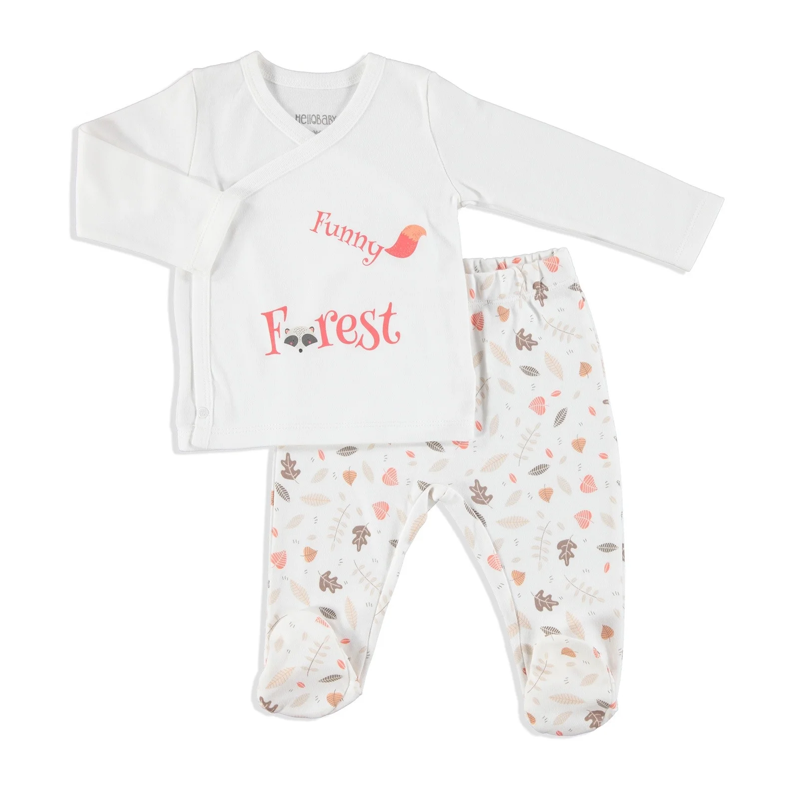 

ebebek HelloBaby Fun Forest Baby Bodysuit Footed Trouser 2 pcs