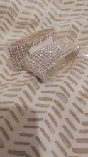 Pulsera elástica con diamantes de imitación de cristal para mujer, brazalete de oro ostentoso, joyería nupcial para boda, 4/5/8 filas