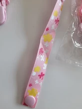 Cadena de Clip para chupete de bebé, cinta de flores bonitas, amplia para chupete, correa de soporte para pezones, alimentación infantil