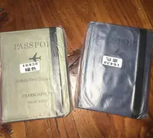 Funda de pasaporte grabada para hombre, billetera de viaje, tarjetero para tarjetas bancarias, personalizada