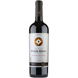 TORRES SANTA DIGNA CABERNET SAUVIGNON - VINO VEGANO - BOTELLA 0.7 L - Vino tinto elaborado en el Valle Central (Chile)