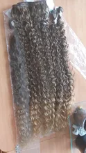 Anjo Plus RYLAI-extensiones de pelo rizado mechones, pelo sintético, 300g, para cabeza completa, 26-30 pulgadas, negro, marrón, degradado