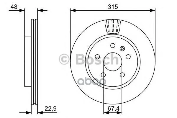 Тормозной Диск Задний 0986479514 Bosch арт. 0986479514