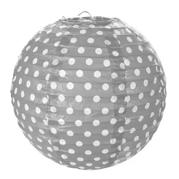 

Gray polka dot lantern Pack of 2
