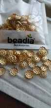 100-500 unids/lote 6-14MM de plata chapado en oro pétalo de La Flor final separador topes para cuentas encantos del grano tazas para la fabricación de la joyería