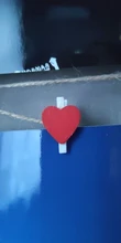Clips de papel fotográfico en forma de corazón de madera para decoración del hogar, Mini clip rojo para decoración de notas, accesorios de oficina, 20 uds.
