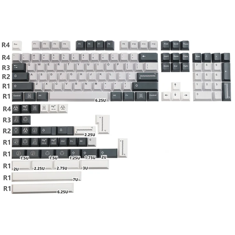 Gmk Mercury Keycaps Perfil Cereja Pbt Sublimação Dye Teclado Mecânico Interruptor mx 61 64 68 87 104 104 Chaves - Imagem 6
