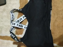 Sujetador deportivo con letras para mujer, sostén deportivo con realce, A-D, negro y blanco, para correr, Yoga, gimnasio y Fitness