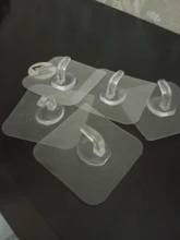 Storage-Hangers Self-Adhesive Door-Wall Bathroom Kitchen Strong-Sticky 5pcs Transparent