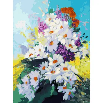 

"Happiness in ромашках". Painting by numbers on canvas 30*40. Snow White. 081-as