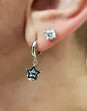 Pendientes redondos de circonia cúbica con diamante de imitación para mujer y niña, aretes de Plata de Ley 925, joyas coreanas, joyería 2021