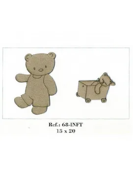

FIGURE FOR WOOD CRAFTS BEAR MODEL WITH TROLLEY