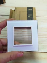 Livolo – Panel de cristal para interruptor de pared. VL-C7-SR-11, Panel de cristal blanco perla de 80mm * 80mm, estándar europeo