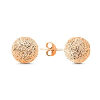 

Angemiel 925 Silver 10mm Laser Ball Earrings