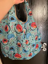 Bolso plegable de dibujos animados de Disney, bolsa de almacenamiento de gran capacidad de 50x60cm, verde, con dibujos animados, para ir de compras