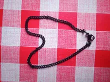 Sifisrri-Cadena de eslabones cubanos para hombre y mujer, brazalete de acero inoxidable de 3/5/7mm, color negro y dorado, joyería Unisex