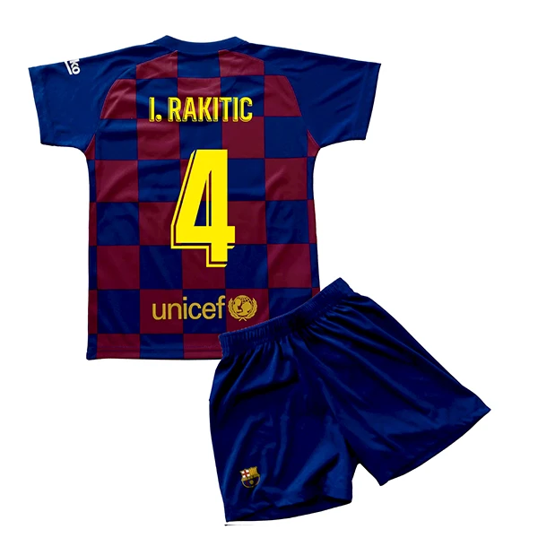 Детский комплект из рубашки и штанов, First out-FC Барселона-Авторизованная копия-Players-Champions City - Цвет: 4-I. Rakitic