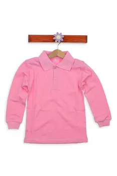 

Pink Polo Collar Cotton Child Basic T-Shirt