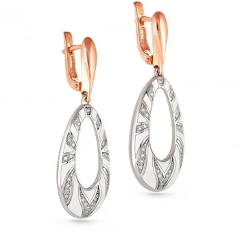 

Kabarovsky earrings with 50 diamonds in red gold