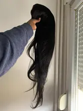 TIANTAI-Peluca de cabello humano liso para mujer, postizo de encaje con cierre de 4x4 28 pulgadas, pelo Remy brasileño con densidad de 150