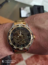 Winner-Reloj de pulsera para hombre, transparente, brillante, movimiento de engranaje, masculino