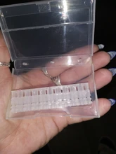 Caja de almacenamiento de acrílico con 20 ranuras para brocas de uñas, soporte vacío para fresas, recipiente de exhibición, accesorios de manicura, LAA35-2