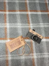 Sellos para álbum de recortes de madera con forma de cámara Retro para niños, 1 unids/lote, decoración, regalos