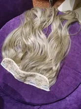 SHANGKE-Extensión de cabello liso sedoso Natural, 5 clips/pieza, 24 pulgadas, Clip en mujeres, pelo sintético largo falso