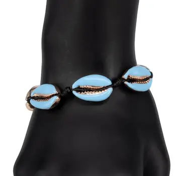 

Bracelet female on the leg/ankle of shells (blue) 53755