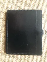 De calidad de lujo, 618 de cuero de la PU de doble tarjeta de conjuntos de manga funda de credencial de identificación claro banco tarjeta de crédito titular de la placa de estudiante de la escuela de oficina