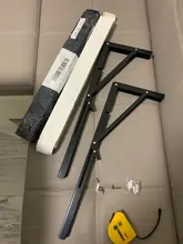 Soporte de ángulo de plegado triangular negro de 8-20 pulgadas, montaje en pared ajustable, estante de rodamiento duradero, Banco de Mesa para el hogar, bricolaje, 2 uds.