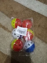 6 uds juguetes para bolas de gatos con campana anillo jugando masticar juguetes de cero de bola de plástico interactivo juguetes entrenar gatos Gato de